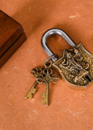 Brass Kali Door Lock (4.5 Inch)