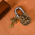 Brass Shiva Door Lock With Three Keys (4.5 Inch)