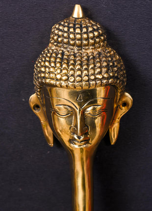 Brass Buddha Door Handle (9.8 Inch)