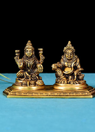 Brass Kuber And Lakshmi Superfine Idol (3.5 Inch)