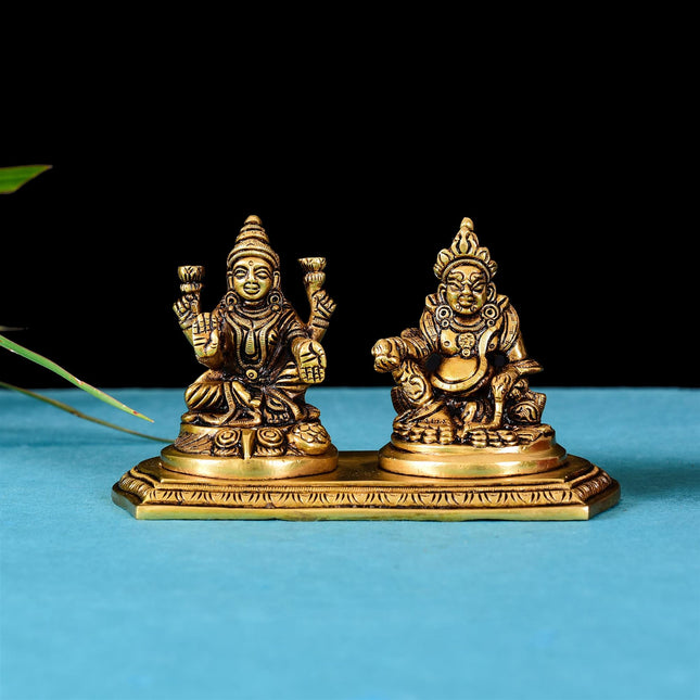 Brass Kuber And Lakshmi Superfine Idol (3.5 Inch)
