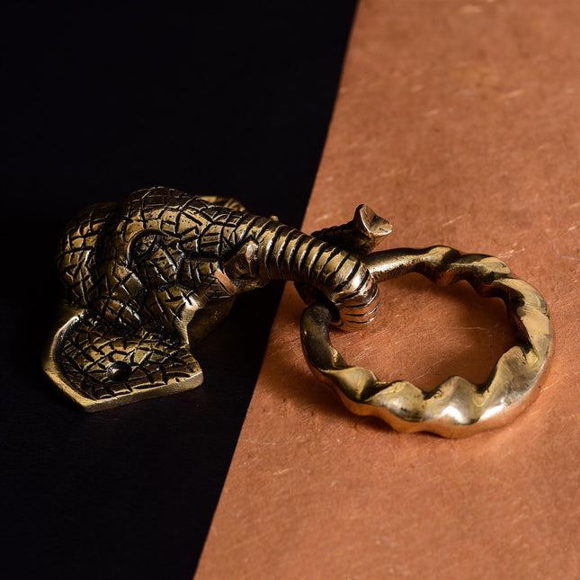 Brass Elephant Door Knocker (6.2 Inch)