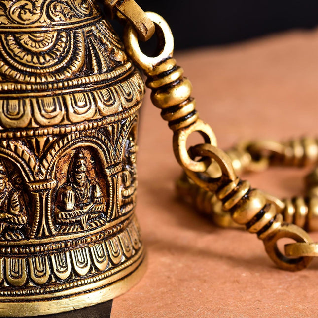 Brass Superfine Lakshmi Wall Hanging Temple Bell