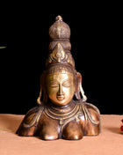 Brass Parvati Bust Statue (10.2 Inch)