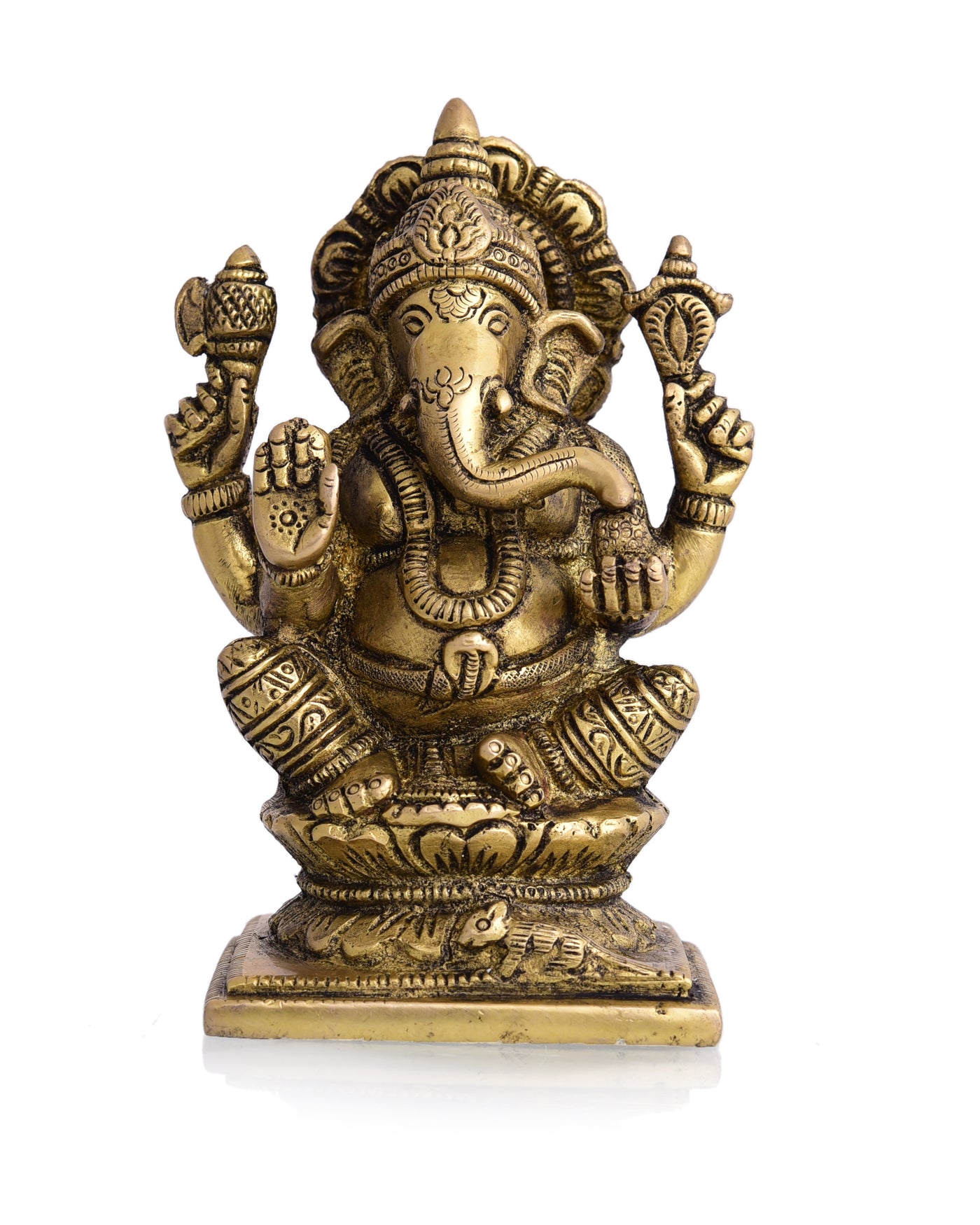 Brass Ganesha Lakshmi And Saraswati Idols – Vedansh Craft