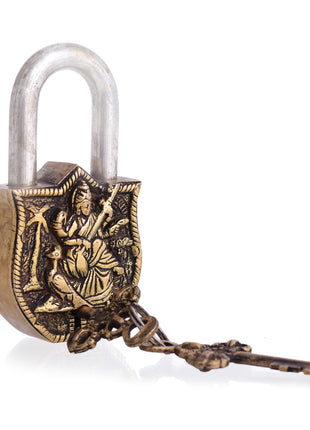 Brass Saraswati Door Lock (4.5 Inch)
