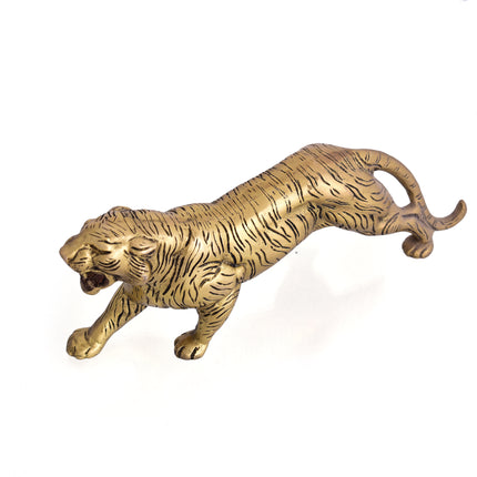 Brass Roaring Tiger Statue