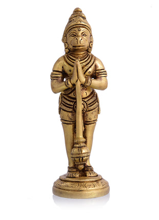 Brass Standing Hanuman Superfine Idol (5.5 Inch)