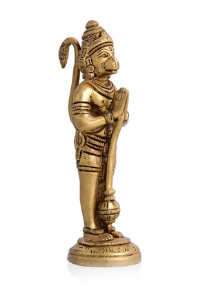 Brass Standing Hanuman Superfine Idol (5.5 Inch)
