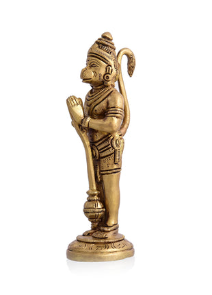 Brass Standing Hanuman Superfine Idol (5.5 Inch)