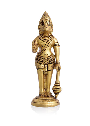 Brass Standing Hanuman Superfine Idol (5.3 Inch)