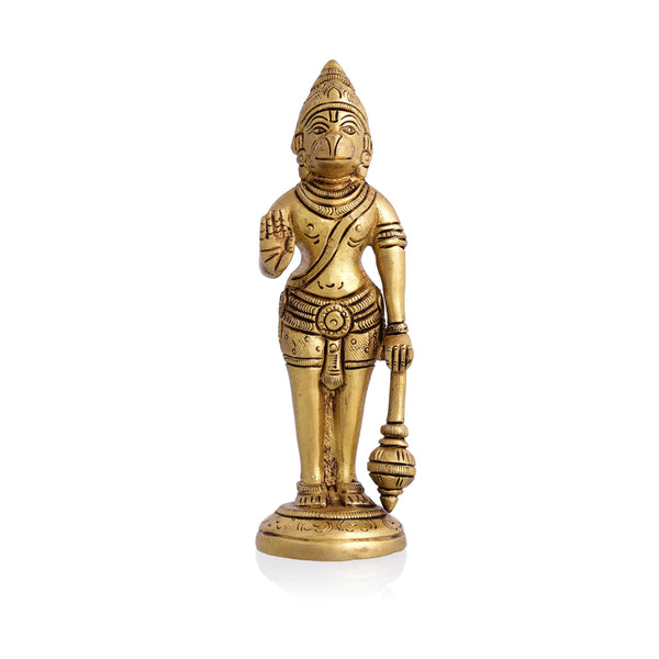 Brass Standing Hanuman Superfine Idol (5.3 Inch)