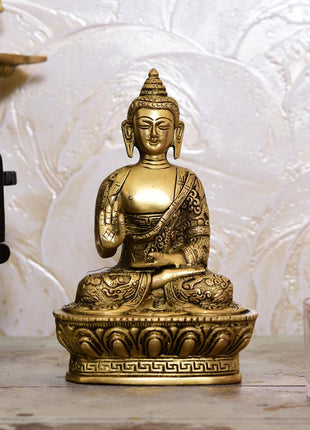 Brass Home Decor Buddha (7 Inch)