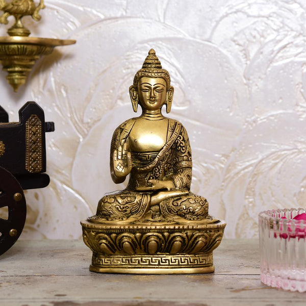 Brass Home Decor Buddha (7 Inch)