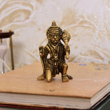 Brass Blessing Hanuman Idol (3.2 Inch)