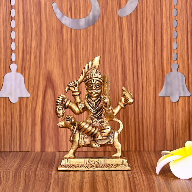 Brass Kal Bhairav Idol (4 Inch)