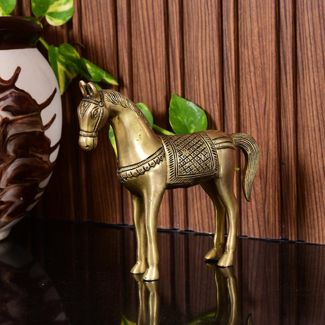 Brass Horse Statue