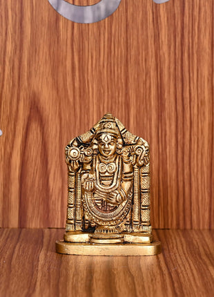 Brass Tirupati Balaji/Venkateshwar Idol (3 Inch)