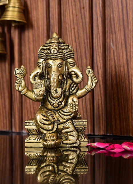 Lord Ganesh Modern Art Idol | HAWA Ganesh | For Rituals & Ceremonies  |Traditional Hindu Deity Figurine Who Removes Obstacles | Hindu Elephant  Deity 