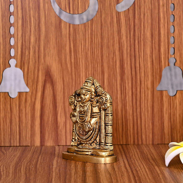 Brass Tirupati Balaji/Venkateshwar Idol (3 Inch)