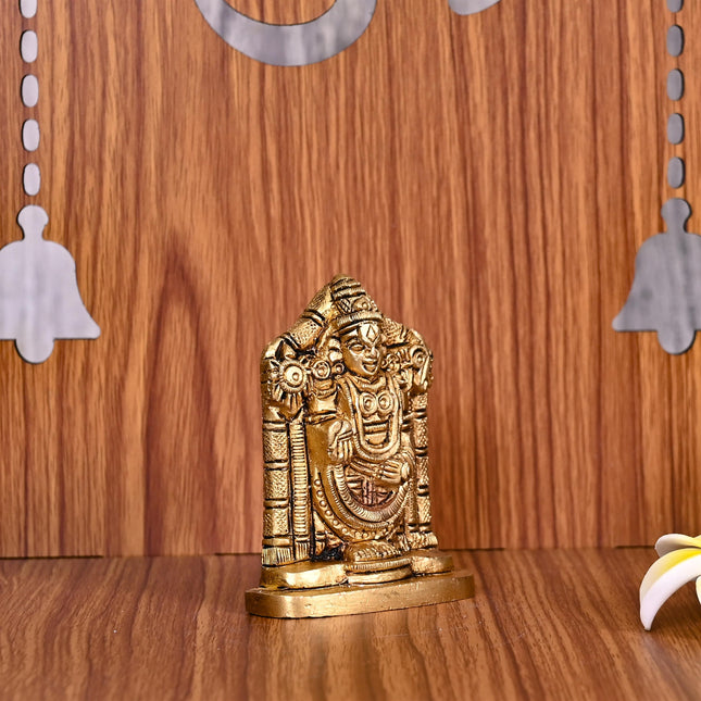 Brass Tirupati Balaji/Venkateshwar Idol (3 Inch)