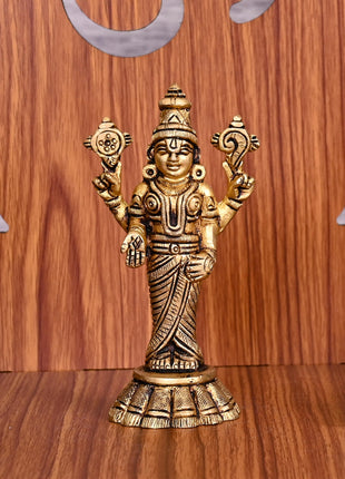 Brass Tirupati Balaji/Venkateshwar Idol (4.5 Inch)