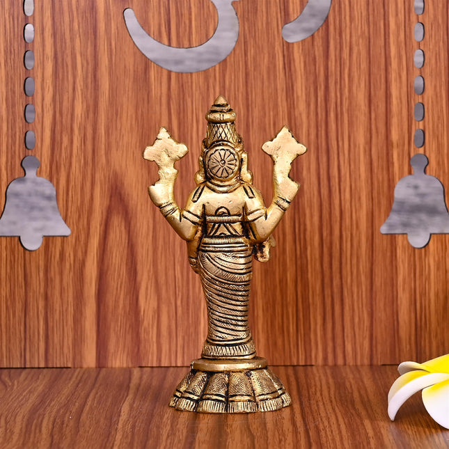 Brass Tirupati Balaji/Venkateshwar Idol (4.5 Inch)