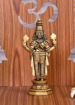 Brass Tirupati Balaji/Venkateshwar Idol (6 Inch)