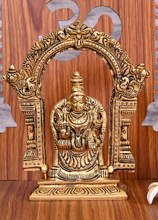 Brass Goddess Padmavati Frame Idol (6.5 Inch)