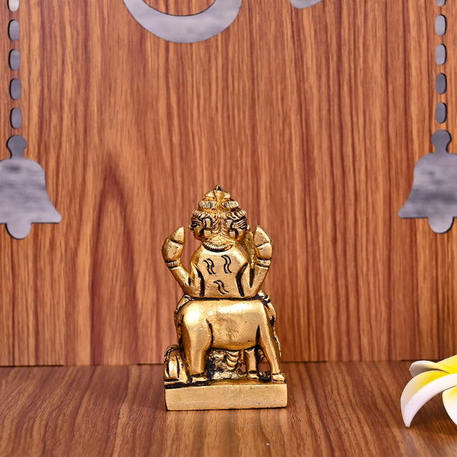 Brass Lord Dattatreya Idol (3 Inch)