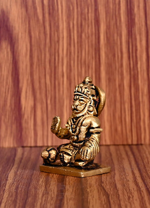 Brass Blessing Hanuman Idol (2 Inch)