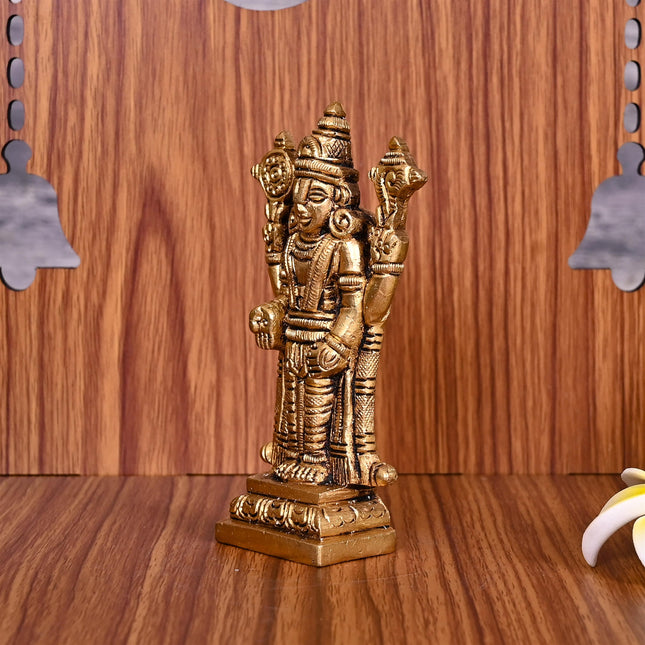 Brass Tirupati Balaji/Venkateshwar Idol (4 Inch)