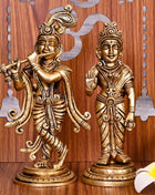 Brass Radha Krishna Idols Set (7.5 Inch)