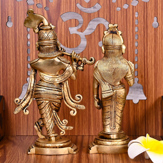 Brass Radha Krishna Idols Set (7.5 Inch)