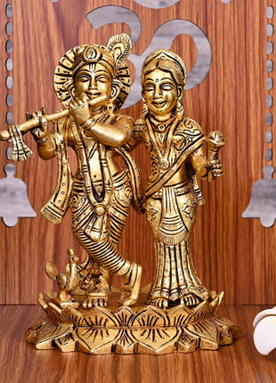 Brass Radha Krishna Idol (6.5 Inch)