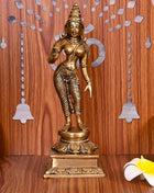 Brass Superfine Goddess Parvati Idol (9 Inch)