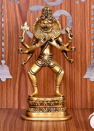 Brass Lord Vishnu Narsimha Avatar (7.5 Inch)