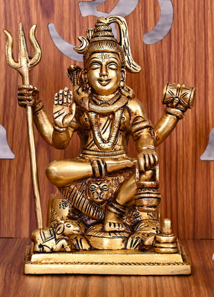 Brass Lord Shiva Idol (6.5 Inch)