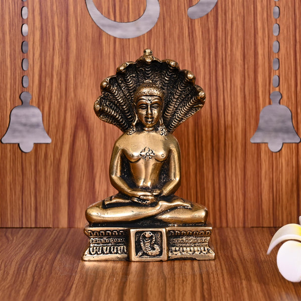 Brass Mahaveer Swami Idol (4.5 Inch)