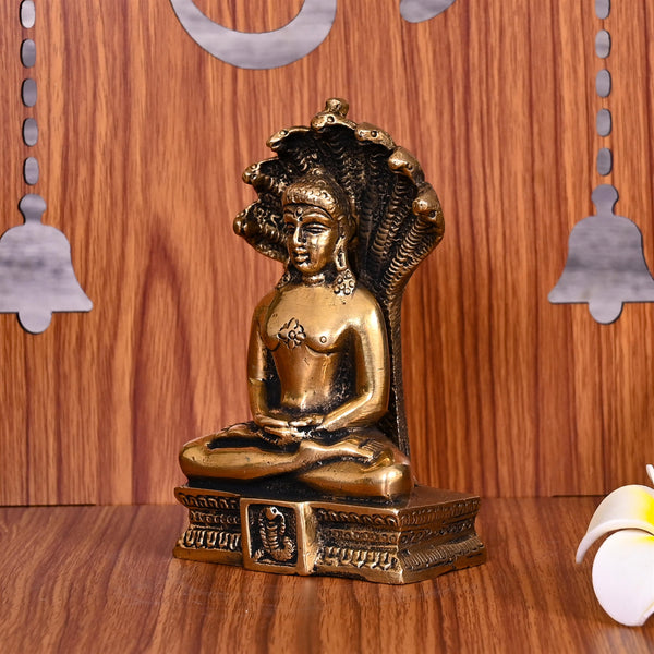Brass Mahaveer Swami Idol (4.5 Inch)