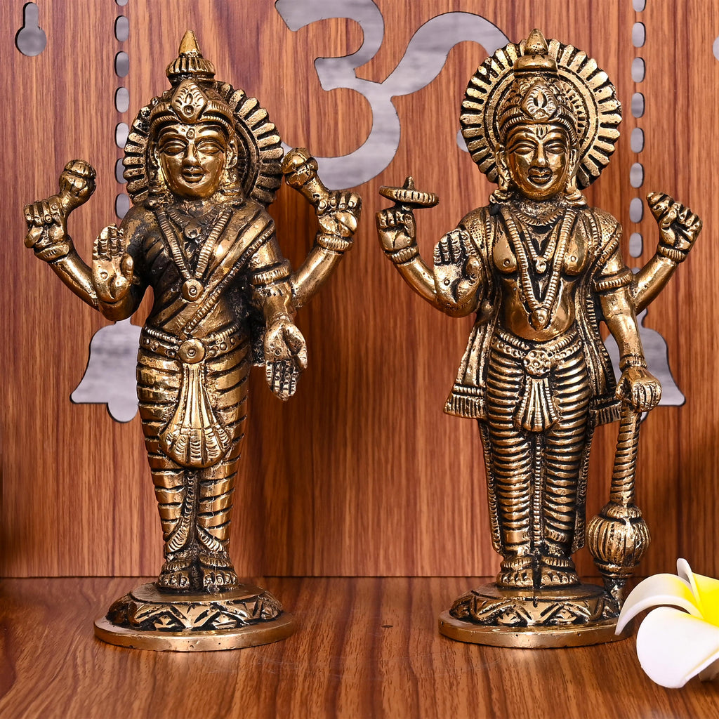 Brass Vishnu Lakshmi Idols Set (7 Inch) Vedansh Craft