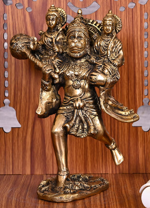 Brass Lord Hanuman, Ram And Lakshman Statue (8 Inch)
