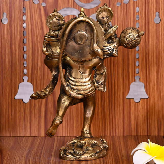 Brass Lord Hanuman, Ram And Lakshman Statue (8 Inch)