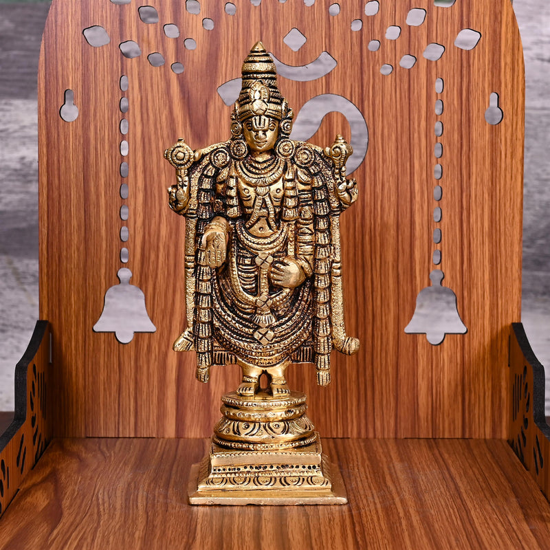 Brass Tirupati Balaji/Venkateshwar Idol (8 Inch)