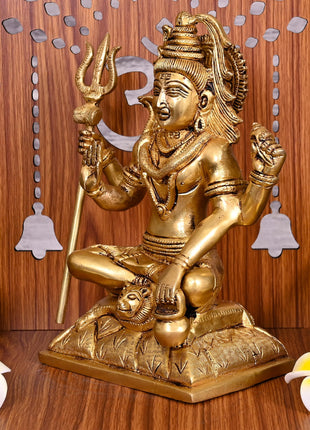 Brass Lord Shiva Idol Statue (8.5 Inch)
