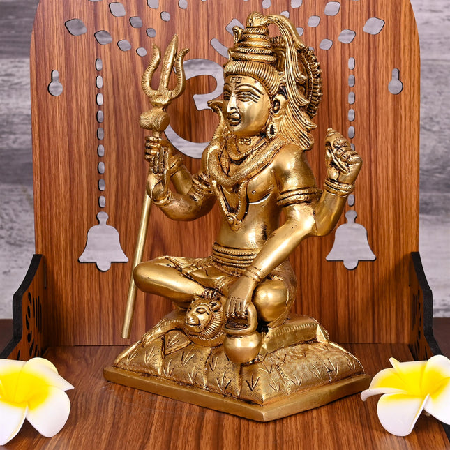Brass Lord Shiva Idol Statue (8.5 Inch)