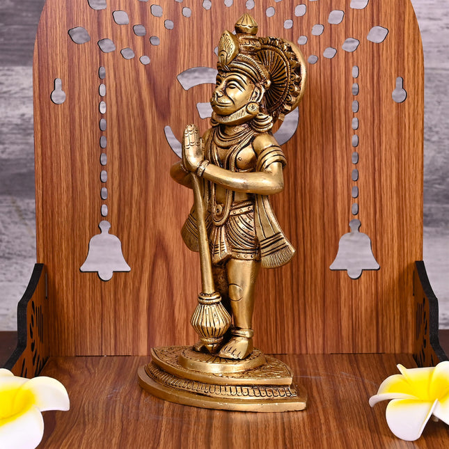 Brass Hanuman Standing Statue (9 Inch)