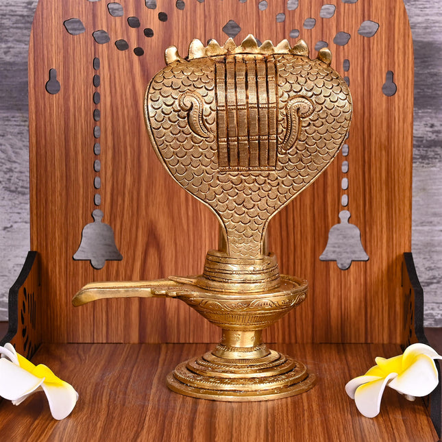 BRASS SHIVLING/SHIVLINGAM IDOL (8")