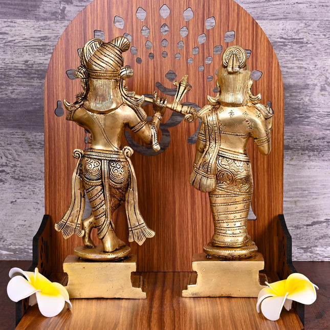 Brass Radha Krishna Idols Set (9.5 Inch)
