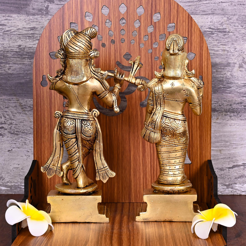 Brass Radha Krishna Idols Set (9.5 Inch)